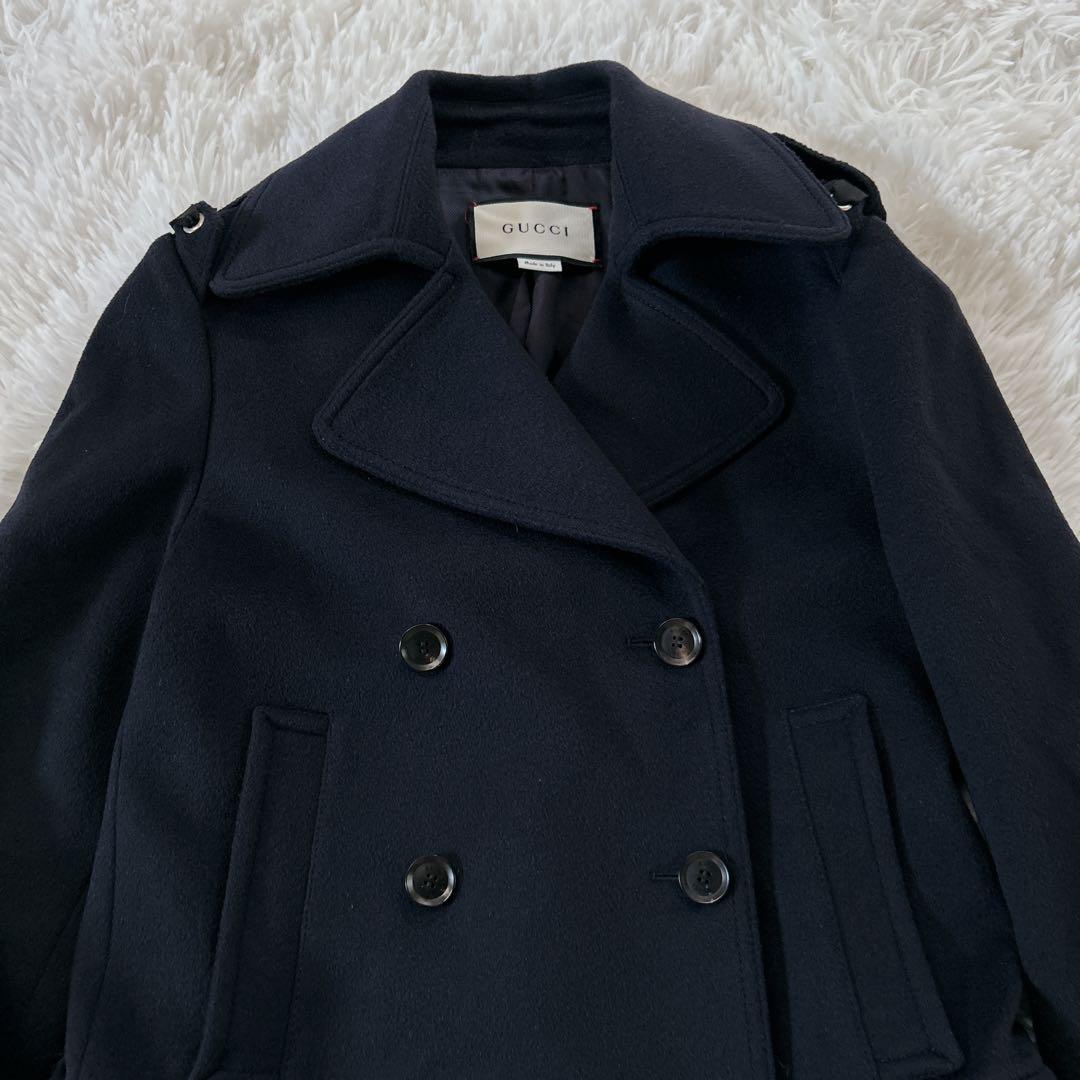 【極美品】グッチ ダブルブレストコート ウール Pコート 現行タグ