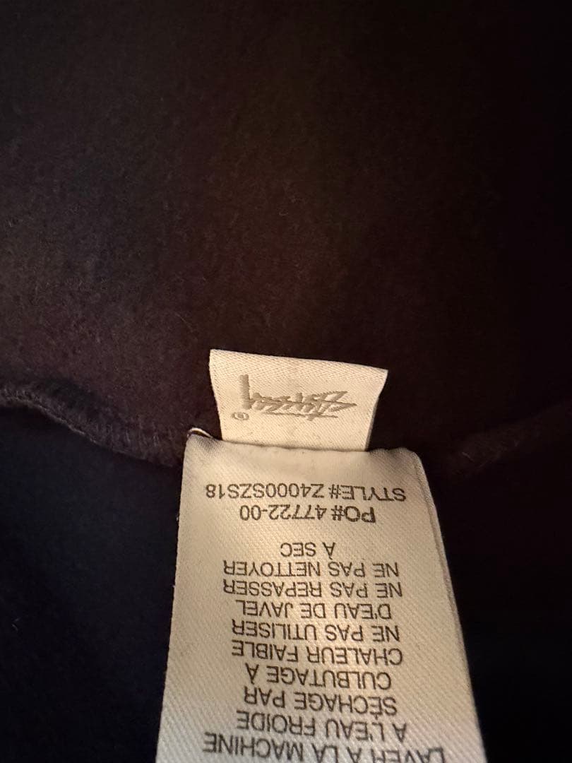 新品未使用　ステューシー パーカー　ジップアップ Basic Stussy