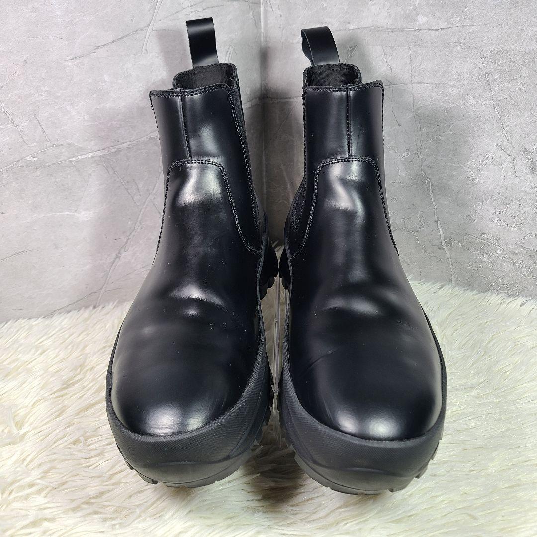 42【ZARA】Vibram　ビブラムソール レザーチェルシーアンクルブーツ