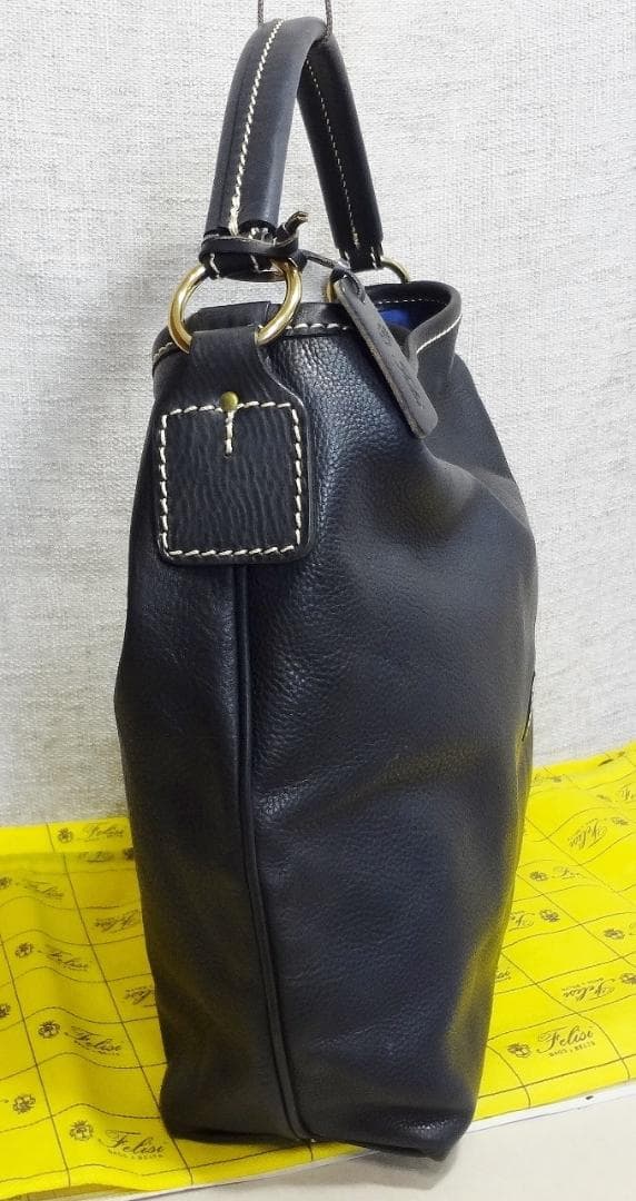 ニッシー【美品】Felisi 　フェリージ　14-8　レザー　バッグ　黒