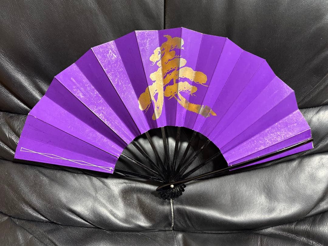 扇子　32.5cm 宮脇賣扇庵　金　月秋草花　飾り扇　飾舞扇　舞扇子　舞踊　着物