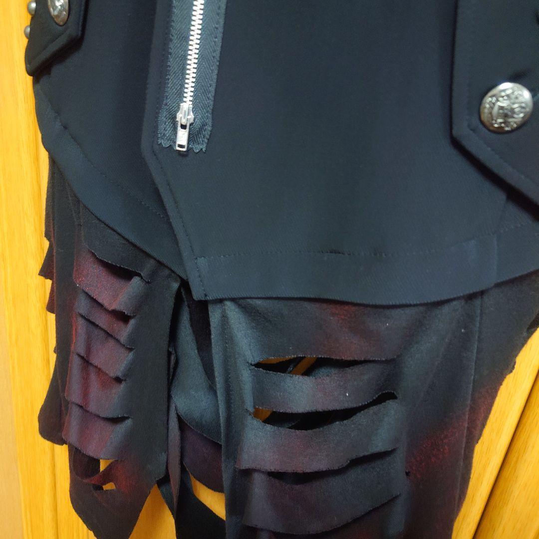 SEXPOT スタッズチェーン付きブラック　ダメージジャケット