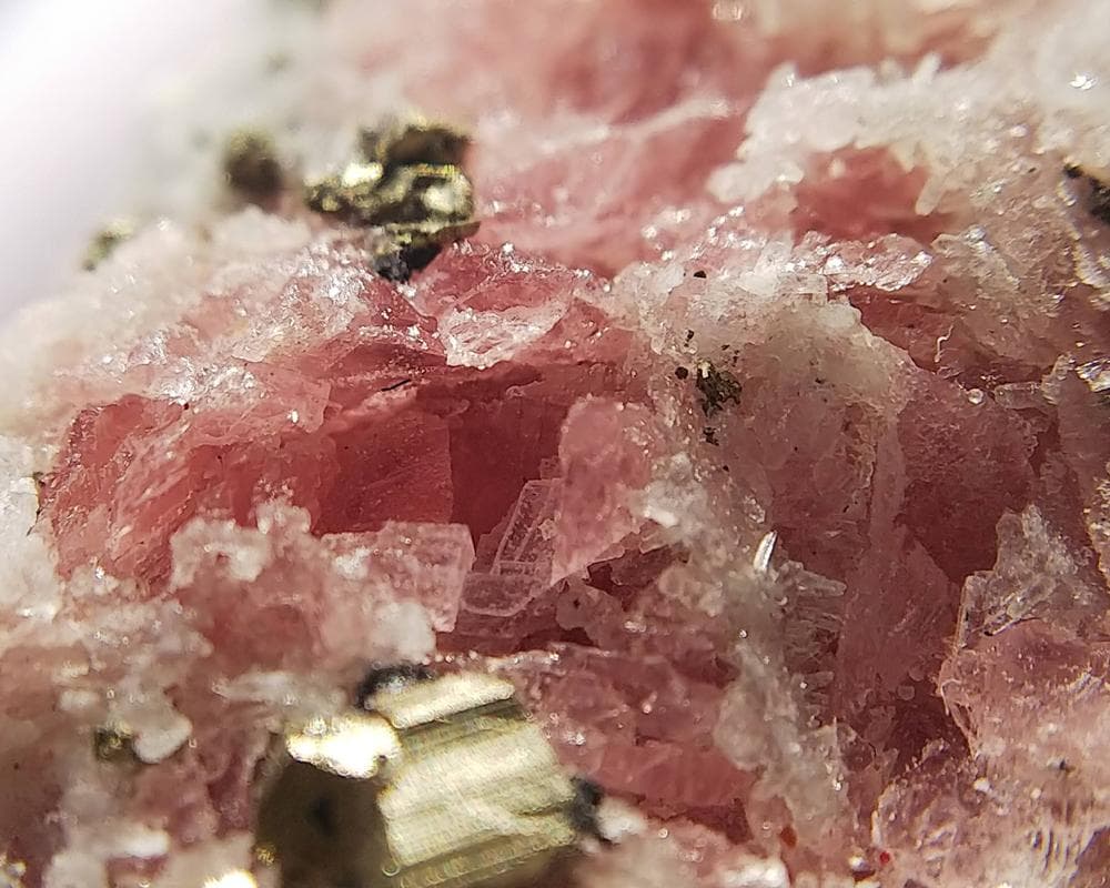 442 ロードクロサイト＆フローライト＆パイライト 標本 原石