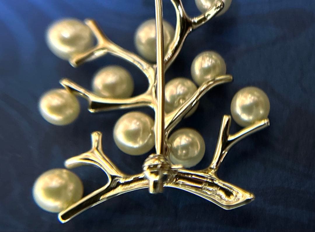 ミキモト 幸福の木ブローチ シルバー ラージサイズ