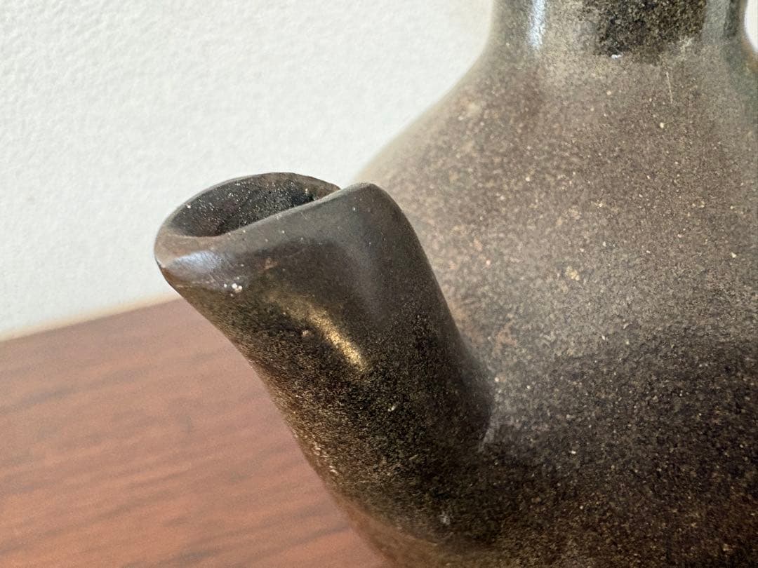 古い瓶　黒釉　水注　中国 水差　 花瓶 骨董