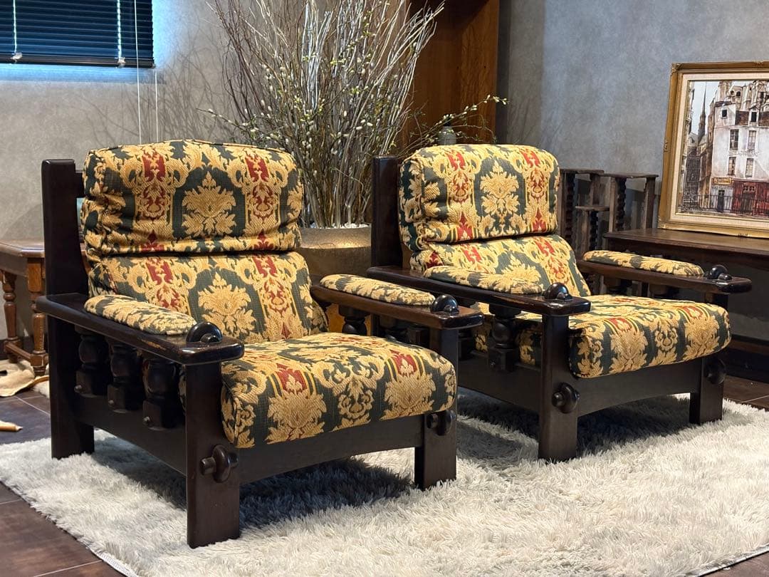 ①karimoku カリモク　1人掛けソファ　1Pソファ　ファブリック　IG