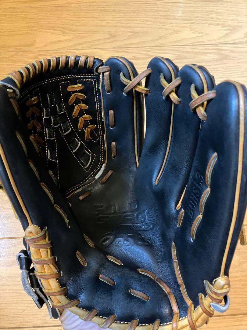 アシックス　硬式グローブ 黒