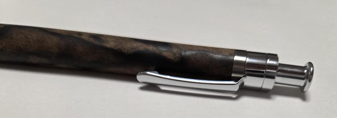 【美品】工房楔 木軸ボールペン ルーチェペン（黒柿）