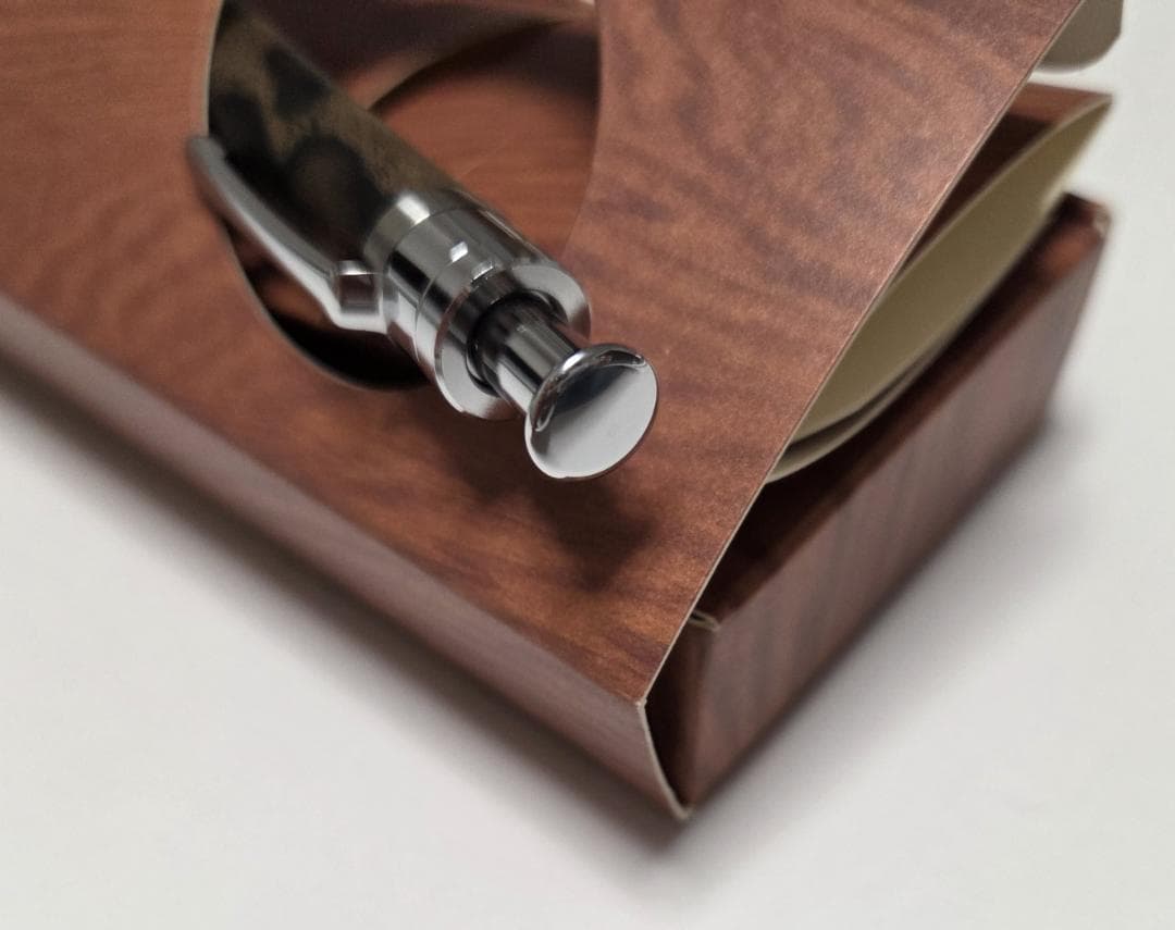 【美品】工房楔 木軸ボールペン ルーチェペン（黒柿）