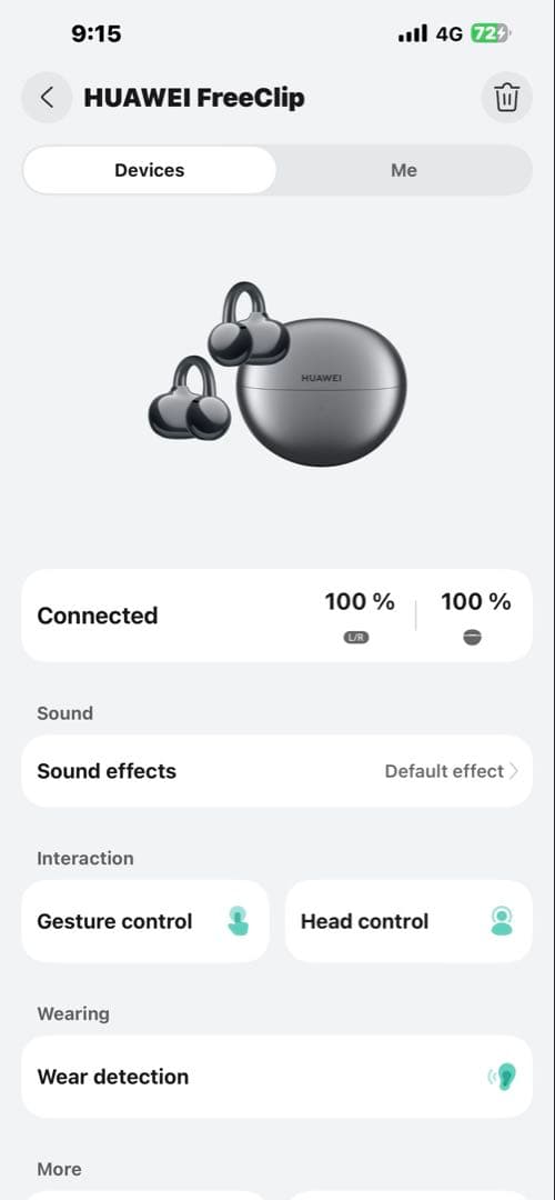 HUAWEI FreeClip グレーワイヤレス充電可能