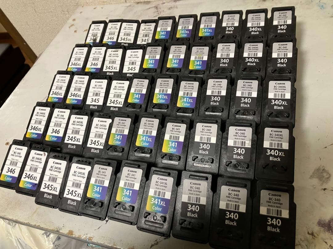 Canon純正インクカートリッジBC-340等　50個セット　使用済み