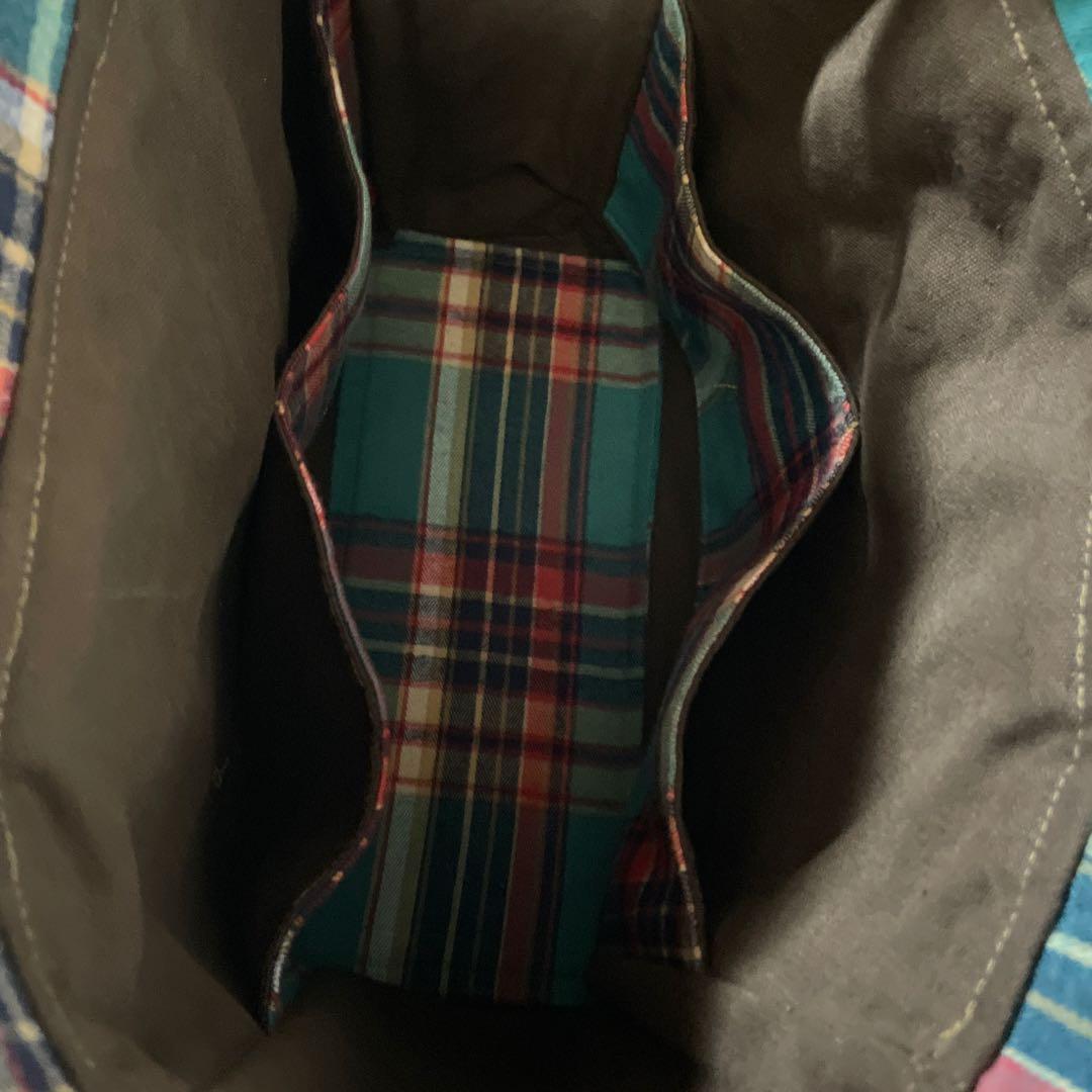 No.527デニムリメイクバッグ　トートバッグ　キャットインディアン