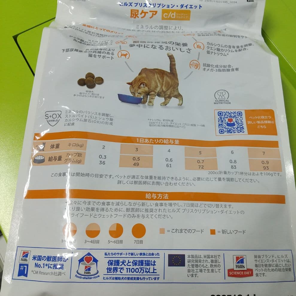 チキン ヒルズ 尿ケア c/d シーディー 猫用 マルチケア cd CD 4kg