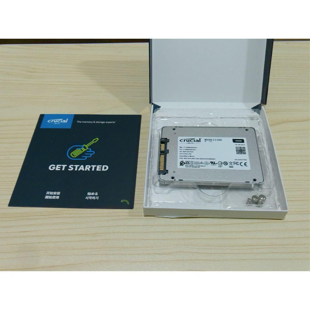 Crucial SSD 1TB MX500 2.5インチ 初期化済み