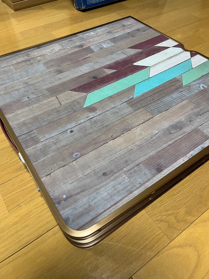 廃盤品Coleman インディゴレーベル リビングテーブル120 モザイクウッド