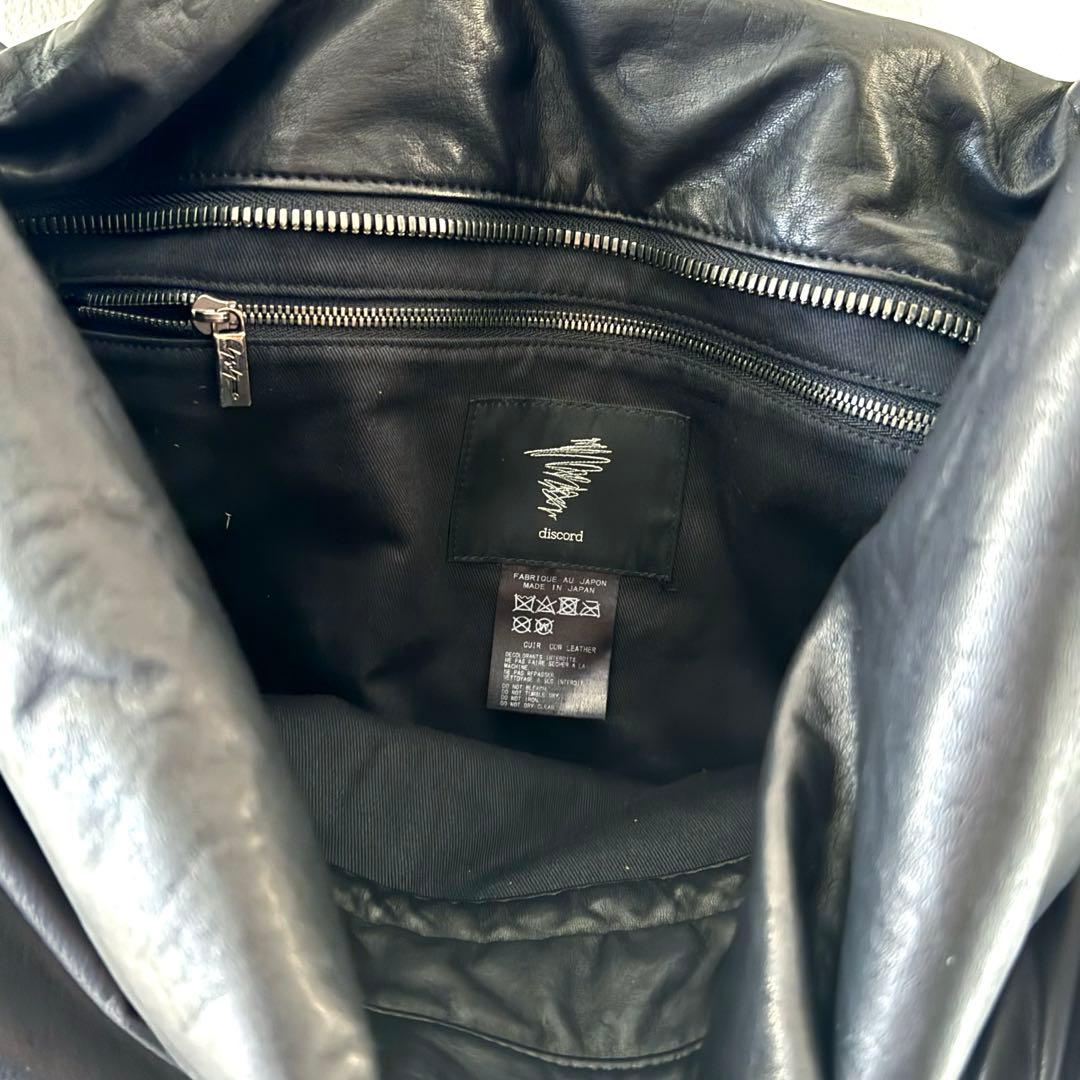 バッグ Discord Batt shoulder Black leather