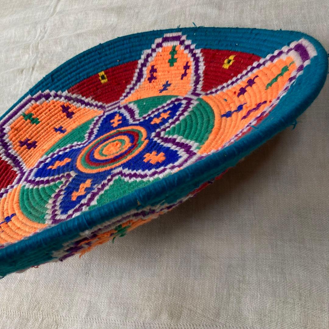 モロッコ　ベルベルバスケット　皿型