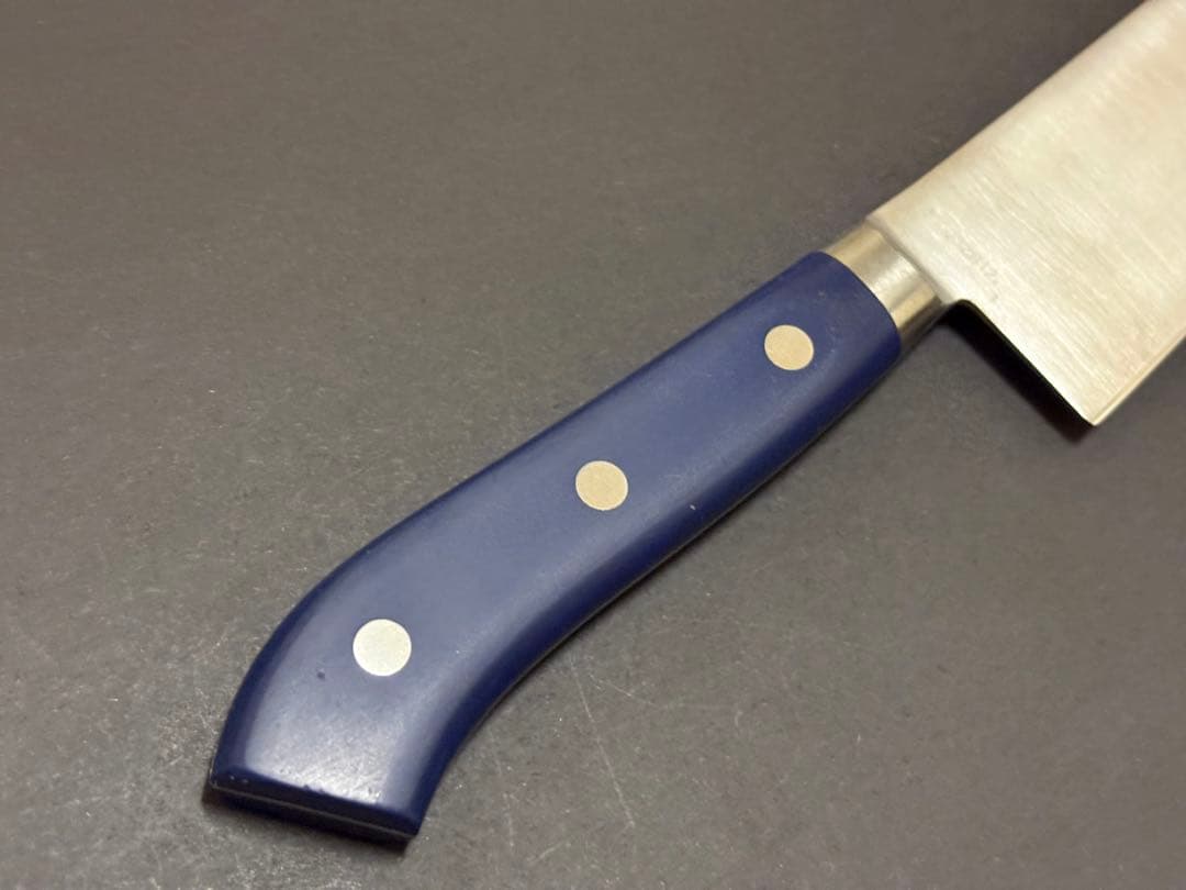 【限定カラー】日本橋 木屋 エーデルワイス 鎌型 三徳 ブルー 180mm 鍔付