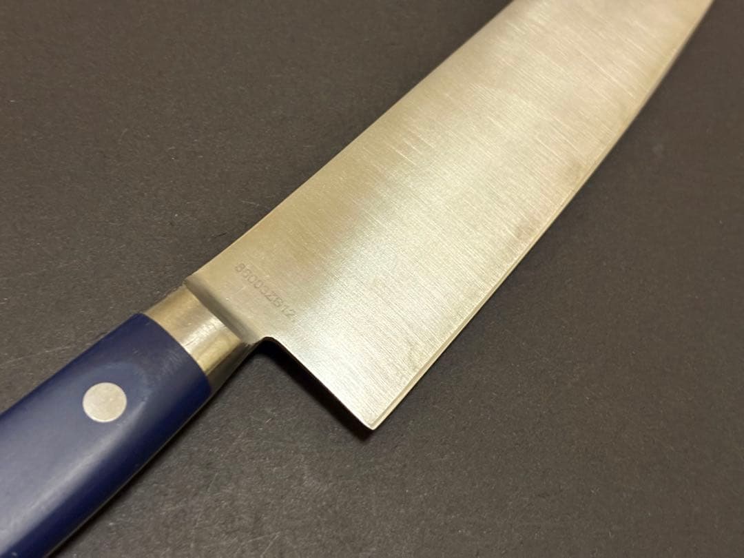 【限定カラー】日本橋 木屋 エーデルワイス 鎌型 三徳 ブルー 180mm 鍔付