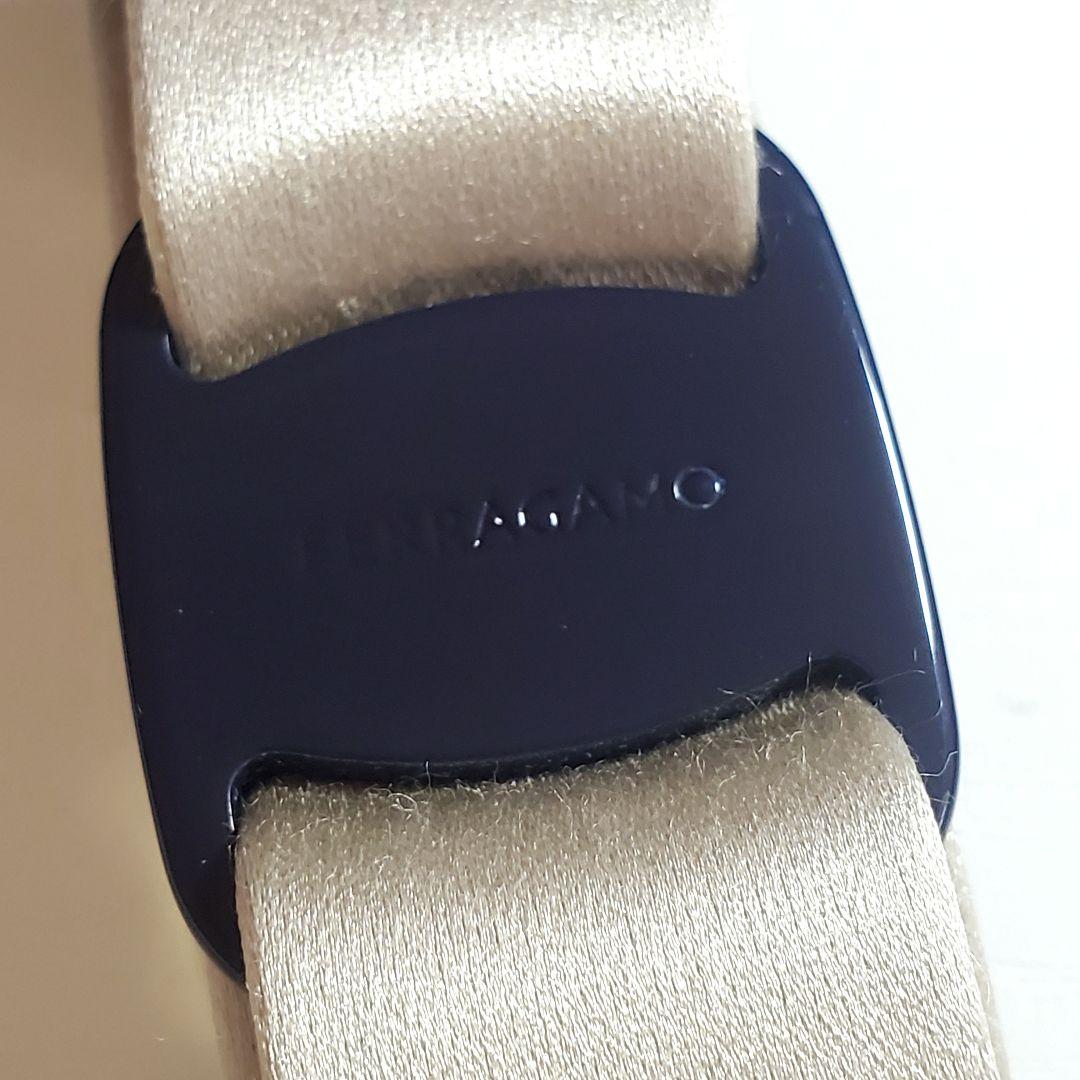 【美品】フェラガモバレッタ シャンパンベージュ h-010