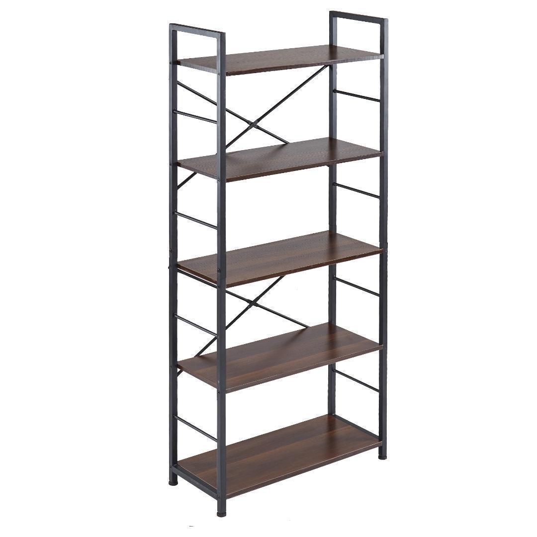 ブラウン 収納ラック 収納 本棚 食器棚 レンジ台 リビング キッチン