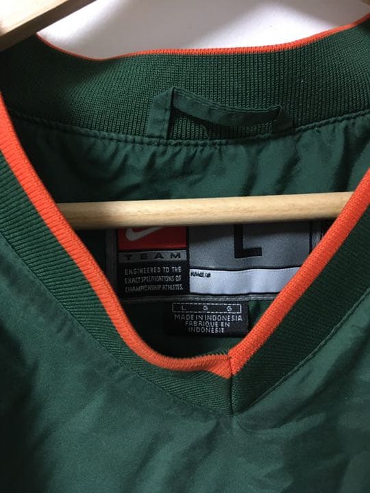 古着 NIKE ナイキ 刺繍 ゲームシャツ ナイロンジャケット マイアミL
