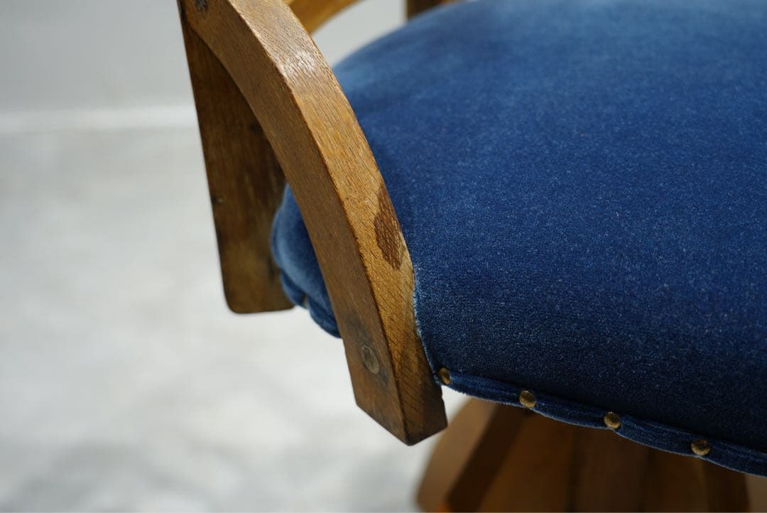 ドクターチェア　回転椅子　張替済み　大正時代