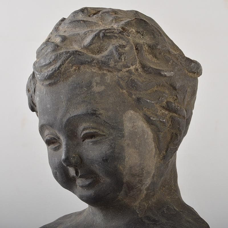 ブロンズ像　少年像　人物像　置物　高さ約43cm　重さ約3kg　M　R7251