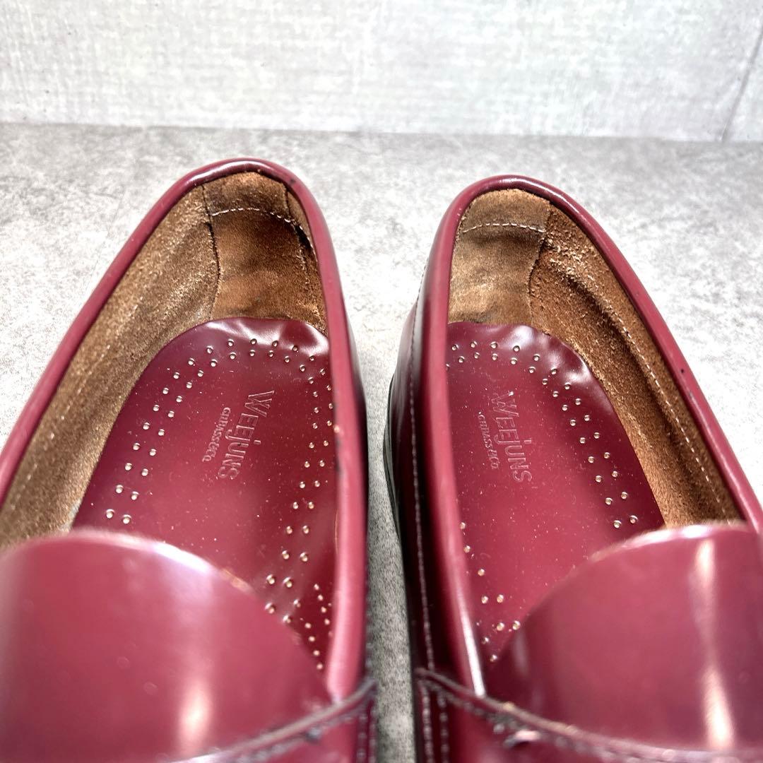 極美品【GHBASS】ローファー/LOGAN/ローガン/バーガンディ/革靴