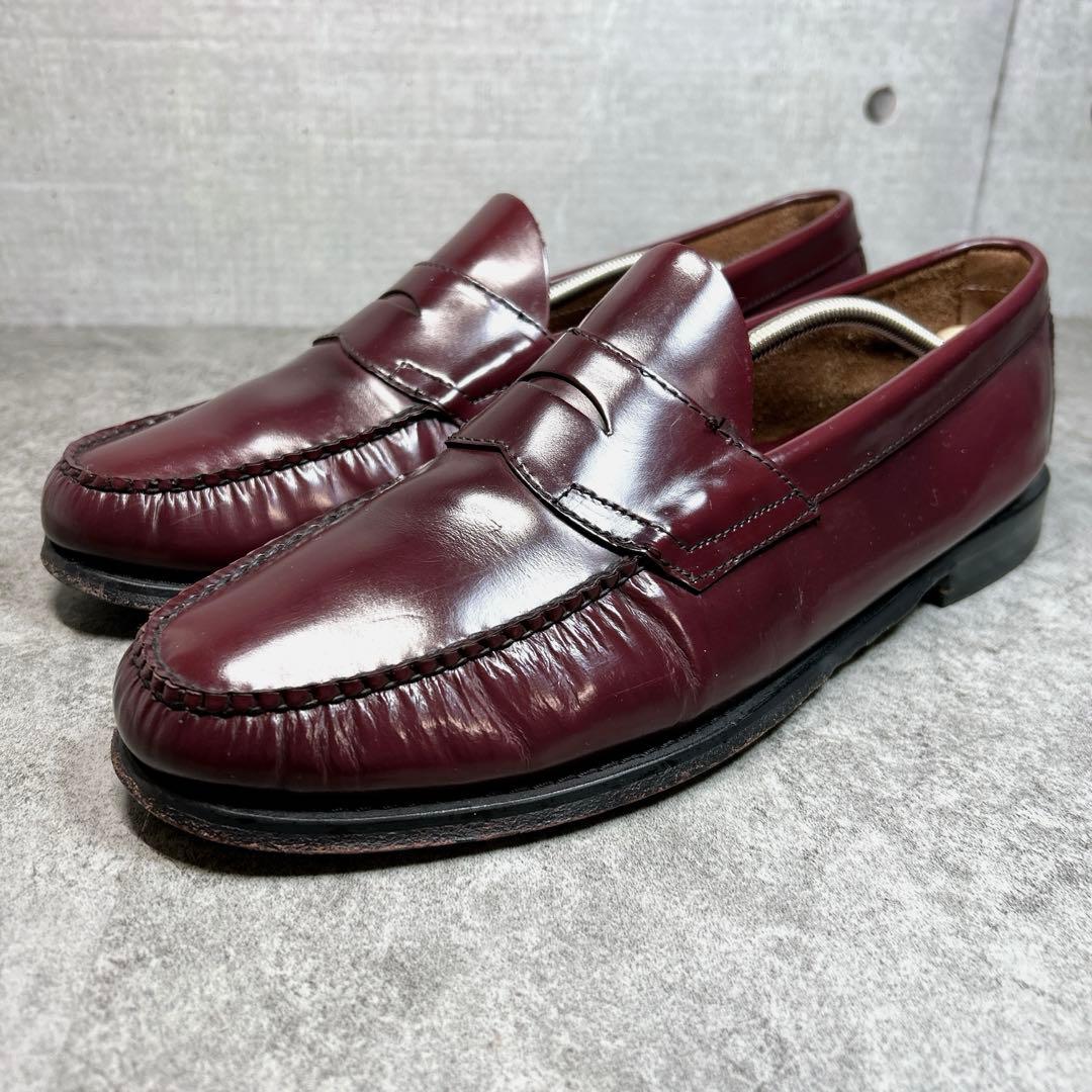 極美品【GHBASS】ローファー/LOGAN/ローガン/バーガンディ/革靴