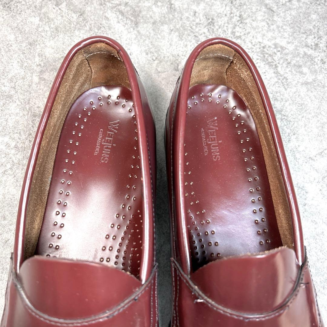 極美品【GHBASS】ローファー/LOGAN/ローガン/バーガンディ/革靴