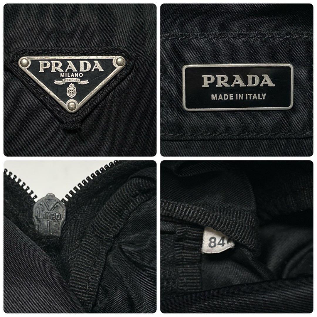 m61【極美品】プラダ　三角ロゴ　ナイロン　ブラックウエストバッグ　ボディバッグ