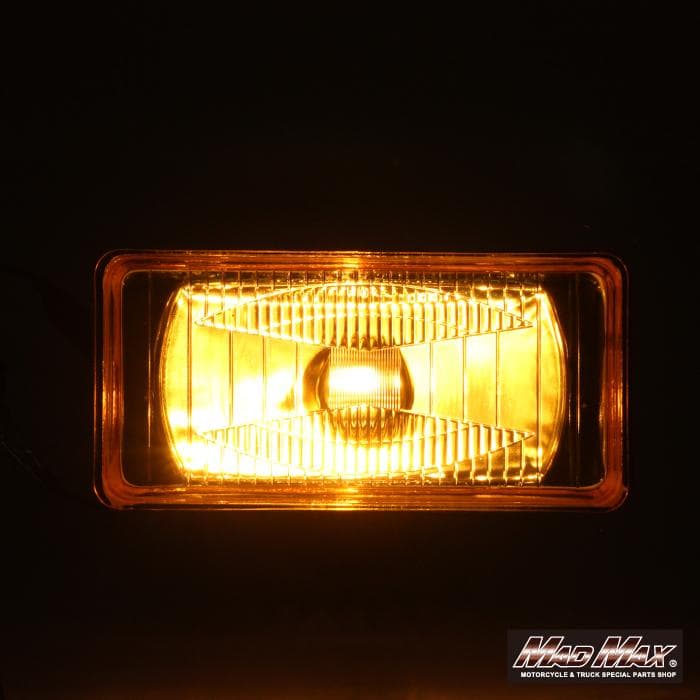 トラック用 角型 H3 ハロゲン フォグランプ 作業灯 イエロー 24V 2個
