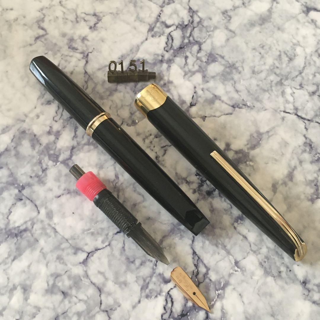 #0151 オーバーホール済み 万年筆 PLATINUMプラチナ 18k