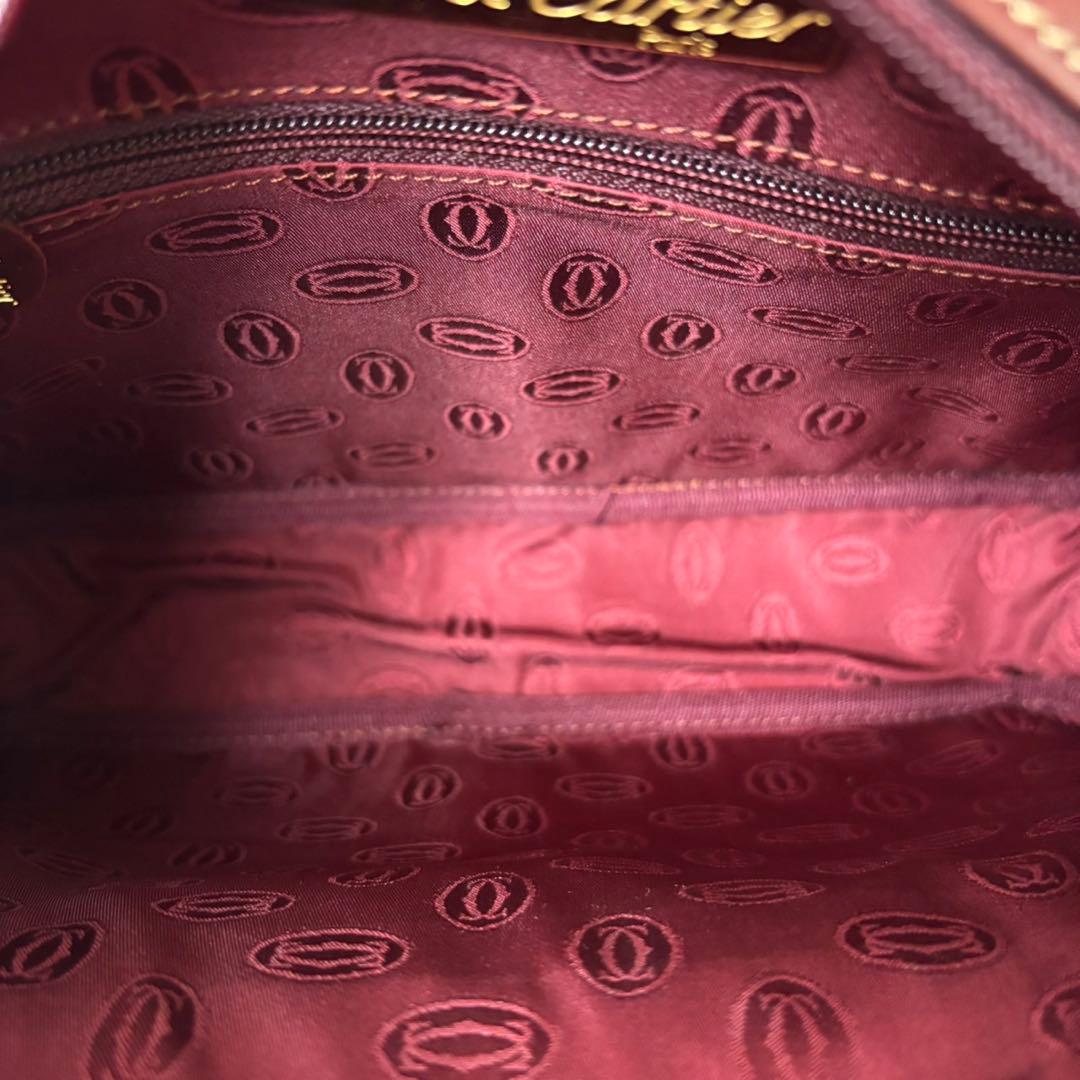 極美品 Cartier ワンショルダーバッグ 肩掛け 斜め掛け マストライン