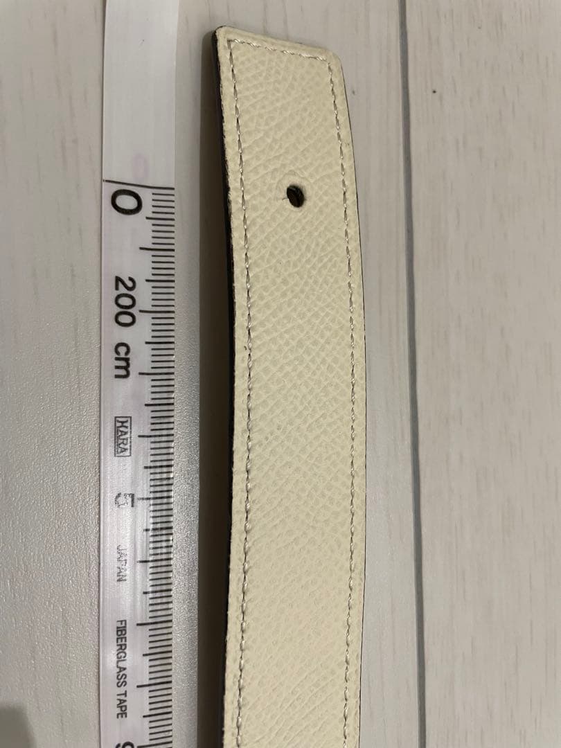 エルメス エプソン ベージュ レザー ベルト シンプル デザイン