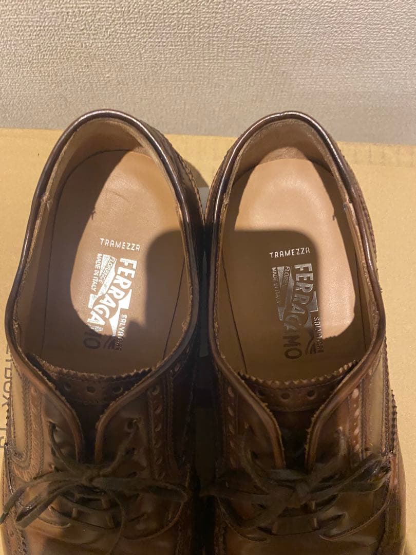 h*o様 フェラガモ　革靴　ブラウン　Salvatore Ferragamo