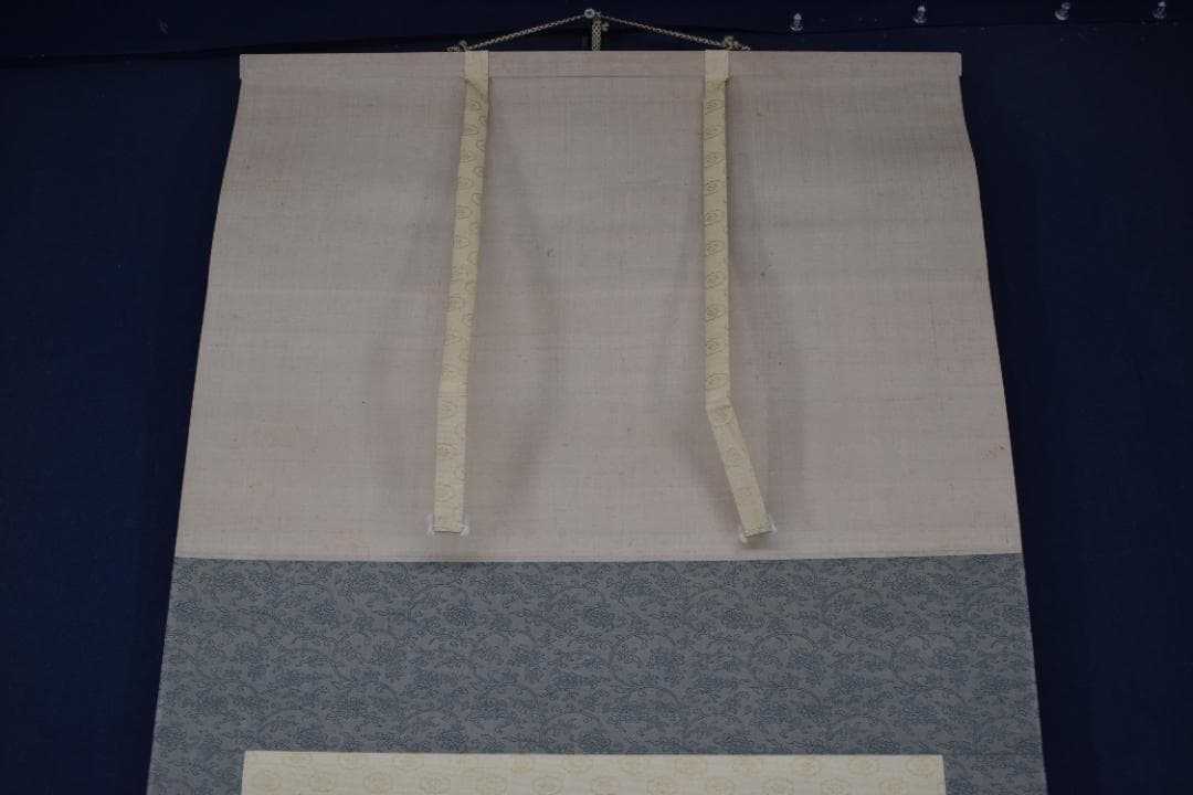 【真作】吉田逸言/月下砧之図/山水図/掛軸☆宝船☆Y-909　JM