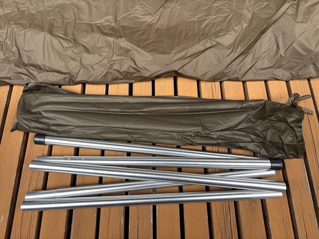 Unafreely ワンポールテント 謎テント ダークブラウン シルナイロン