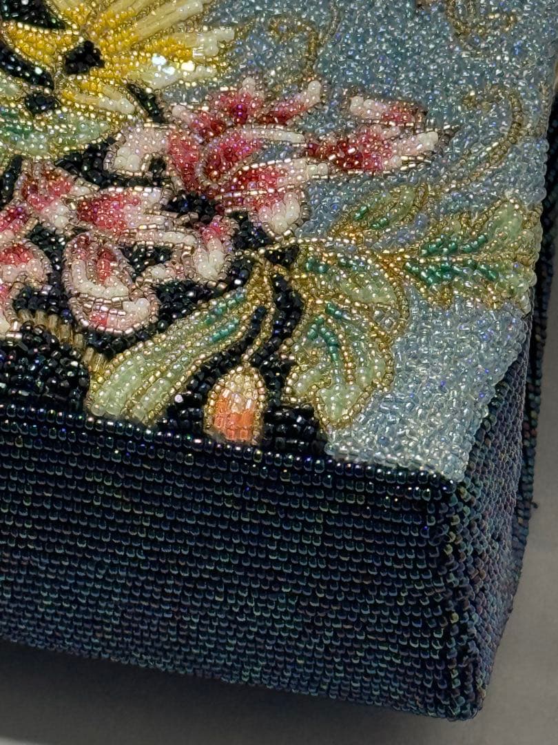 [ゆきこ] 総ビーズ　刺繍　紺色　水色　略礼装　カジュアル　卒業式