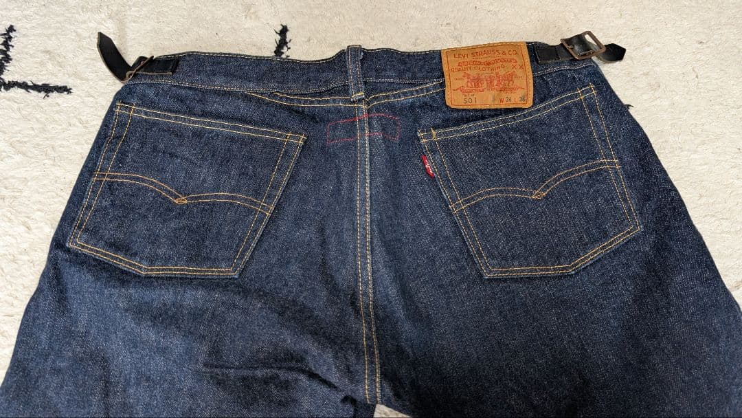 ジュンヤワタナベ リーバイス ダブルネーム 脇割り セルビッジ