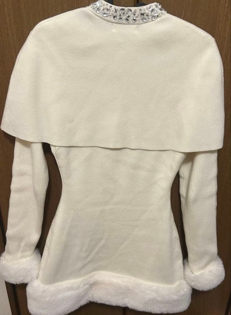 Darich ビジューケープニットミニワンピース FREE