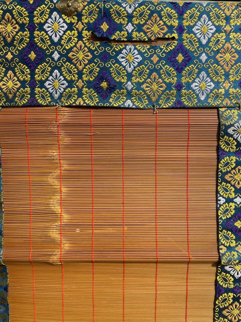 御茶廉　華道家元池坊御？貳　在銘　京廉　生花　すだれ　暖簾　共箱付き