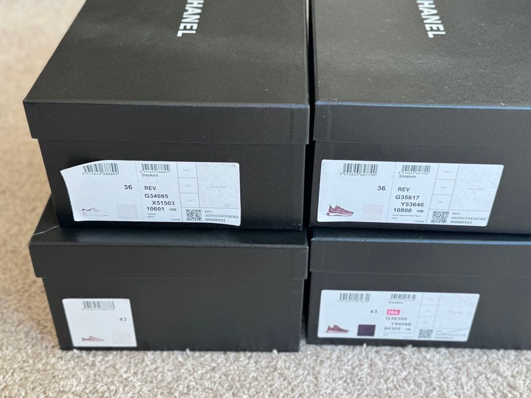 CHANEL空箱×11個＋紙袋大3枚＋リボン11