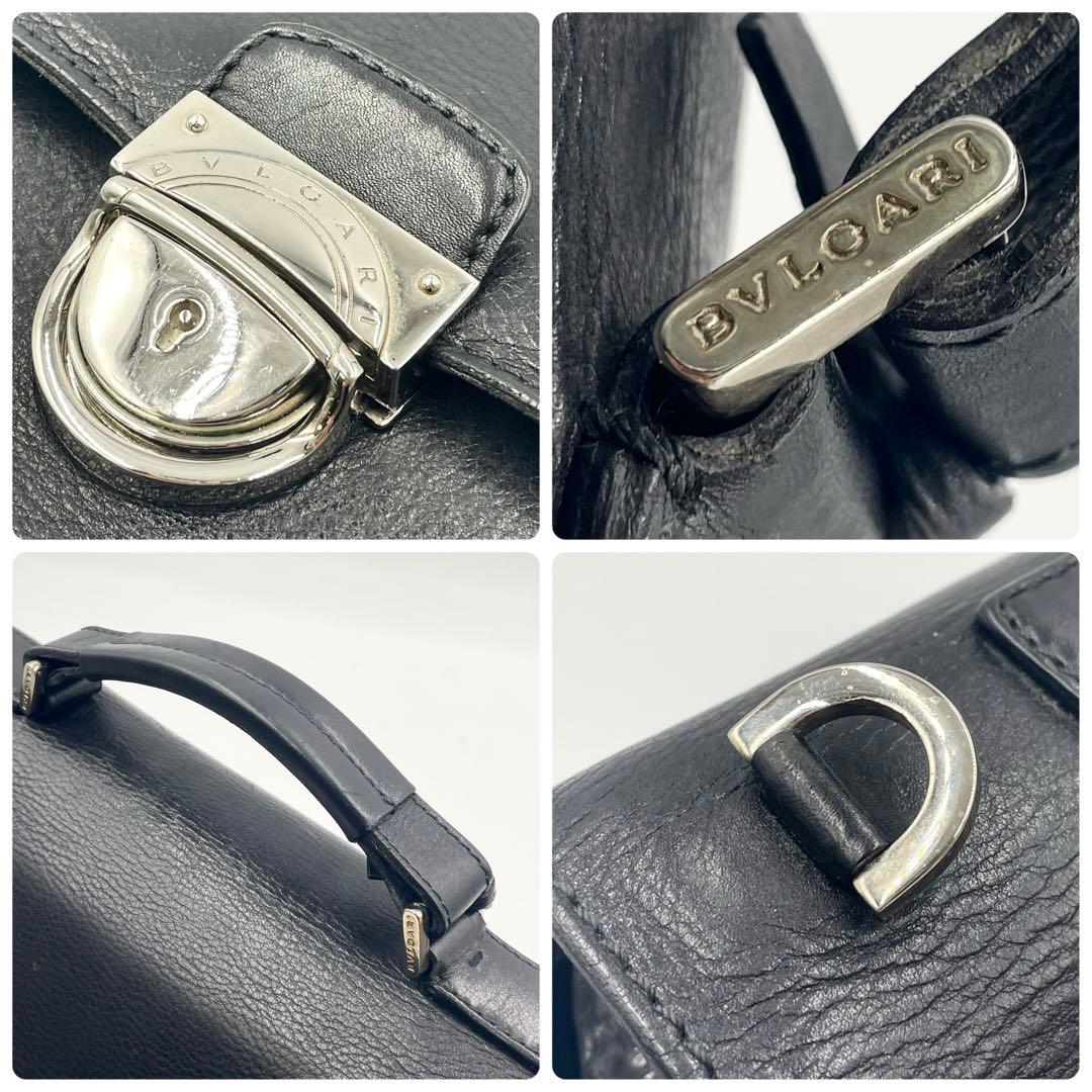 【美品】BVLGARI ブルガリ ビジネスバッグ 2way A4可 ブリーフ 黒