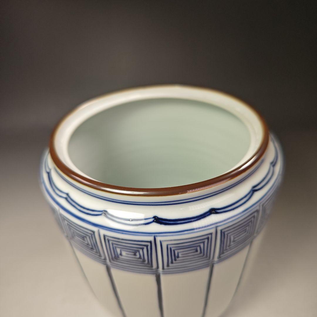 イ702 水指『中村春暁造』『染付桶側　水指　共箱』茶道具