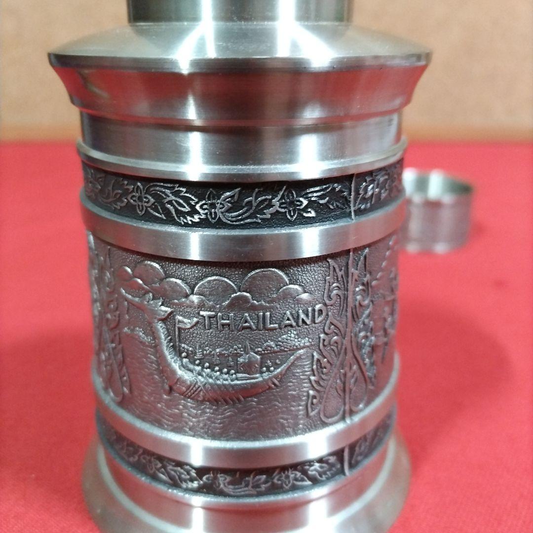 象の絵づくしの錫の茶入 茶心壺 煎茶道具 紅茶 烏龍茶