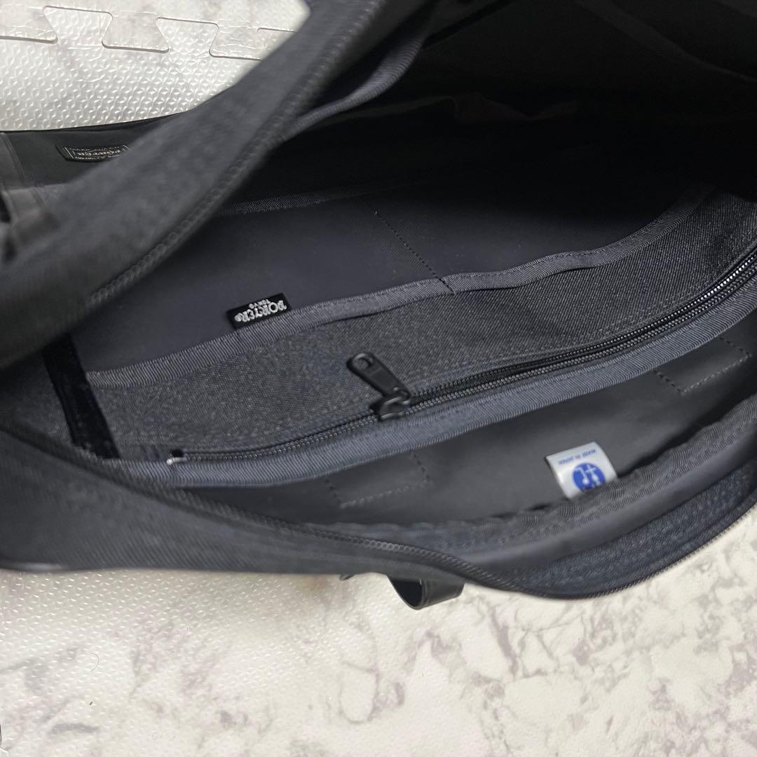 未使用品　ポーター　ビジネスバック　キャンバス　レザー　黒A4収納可