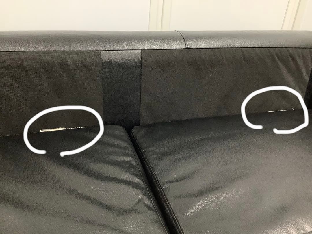 【直接引取限定】イケア 革張りコーナーソファベッド 収納付き フリーヘーテン（★