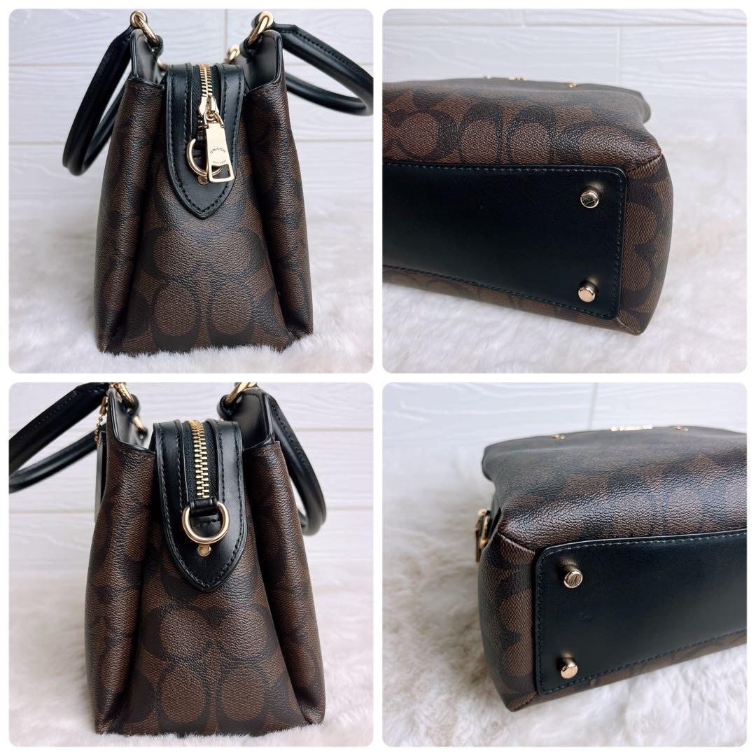 極美品☆COACHコーチ 2wayショルダーバッグ ブラウン レザー